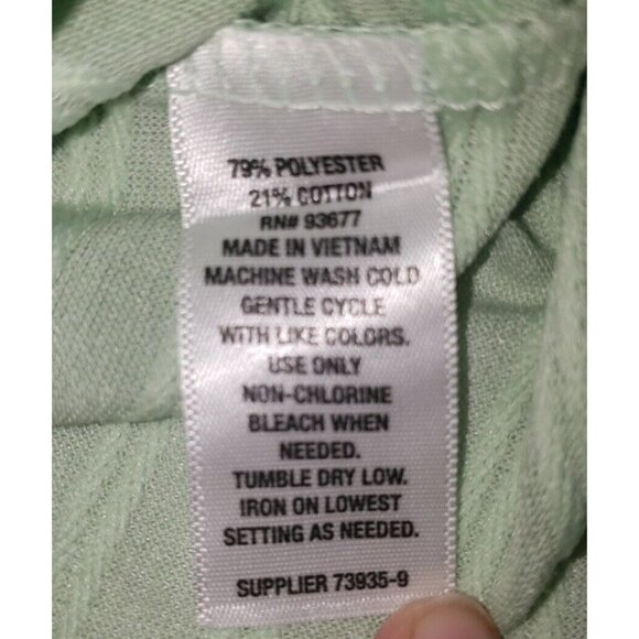 Nwt A.N.A Green Ruffle Stripe Tank Top - Picture 3 of 5